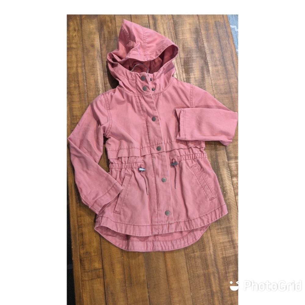 Old Navy girls XS pink utility jacket. Washout look.